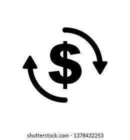 Money Exchange Convert Icon Vector