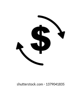 Money Exchange Convert Icon Vector
