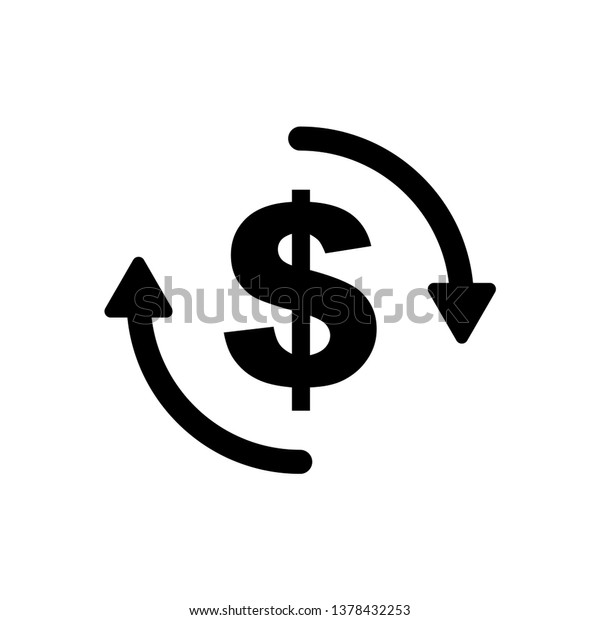 Money Exchange Convert Icon Vector Stock Vector (Royalty Free ...