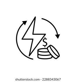money exchange. dollar icon vector. editable graphic,vector design.
