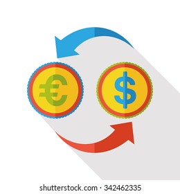 money exchange flat icon