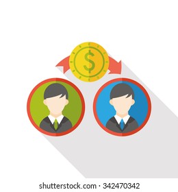 money exchange flat icon