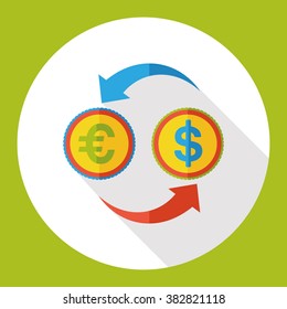 money exchange flat icon