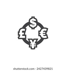 Money exchange icon. Money changer icon. Money exhange sign