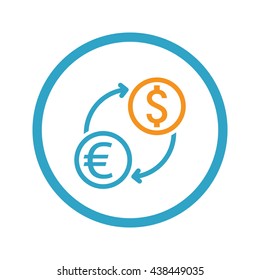 Money Exchange Icon. Money Exchange Icon Concept. Money Exchange Icon Isolated