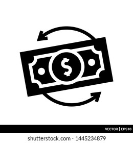 Money exchange icon. currency exchange icon. flat style vector illustration. EPS 10