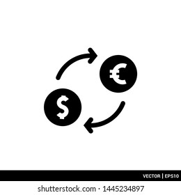 Money exchange icon. currency exchange icon. flat style vector illustration. EPS 10