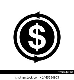 Money exchange icon. currency exchange icon. flat style vector illustration. EPS 10