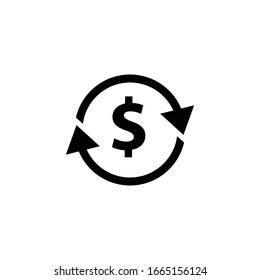 money exchange icon design template. Trendy style, vector eps 10