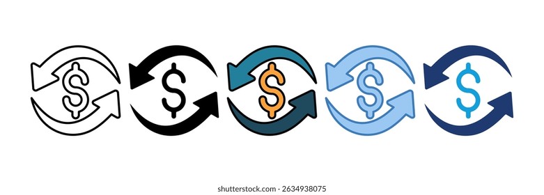 Money Exchange Icon Element For Design