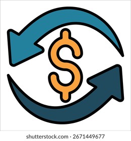 Money Exchange Icon Element For Design