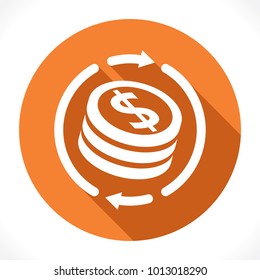 Money exchange icon vector