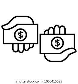 money exchange icon vector
