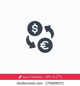 Icono/vector de intercambio de dinero
