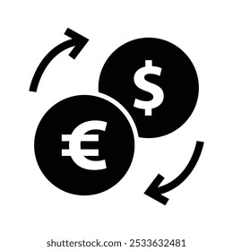 Icono de cambio de dinero, Vector gráfico