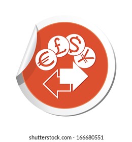 Money exchange icon. Vector illustration