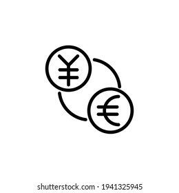 Money exchange icon vector illustration logo template for many purpose. Isolated on white background.