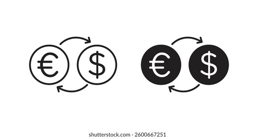 Money exchange icons graphics set vectors