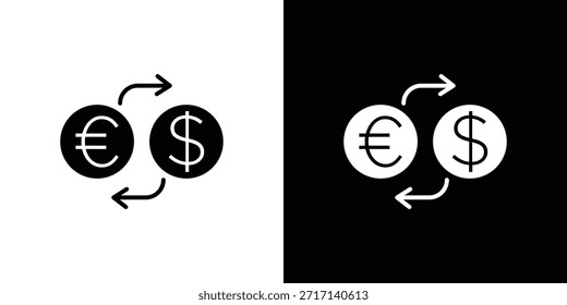 Conjunto de iconos de intercambio de dinero. iconos vectoriales diseñados en estilo relleno