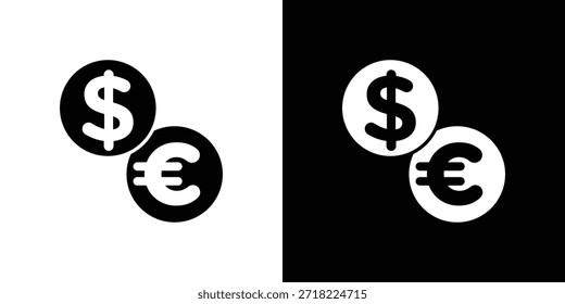 Money exchange icons. Vector Template Illustration Symbol Pixels Perfect
