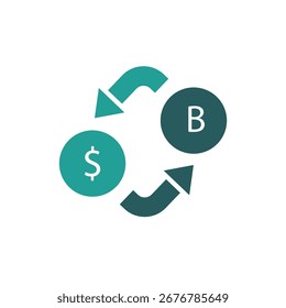 Iconos de intercambio de dinero. Golpe editable. Signo de estilo lineal para uso Diseño web, logotipo. Ilustración de símbolo.