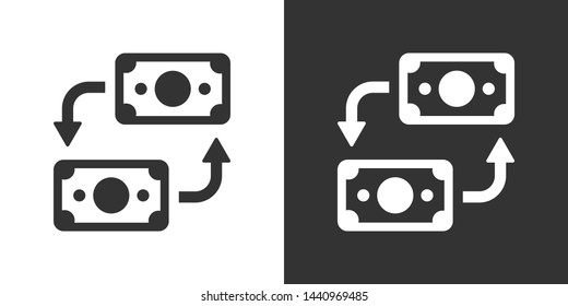 Money Exchange Illustration icon Vector