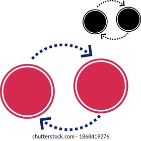 Money exchange simple icon vector