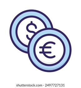 Money exchange vector, currency convertor icon