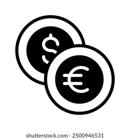 Money exchange vector, currency convertor icon