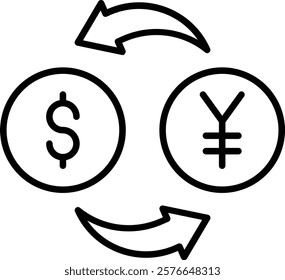 Money Exchange vector icon. Can be used for printing, mobile and web applications.