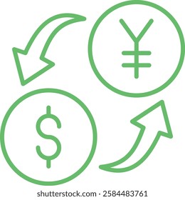 Money Exchange vector icon. Can be used for printing, mobile and web applications.