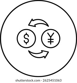 Icono de Vector de cambio de dinero. Se puede utilizar para aplicaciones de impresión, móviles y de Web.