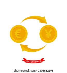 money exchange vector icon, dollar, yen, pound, euro, lite coin, bit coin