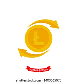 money exchange vector icon, dollar, bit coin, lite coin, pound, yen, euro