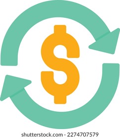 Money Exchange Vector Icon Flat Style
