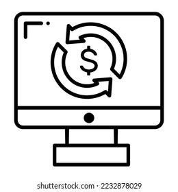 Money exchange vector icon isolated on white background