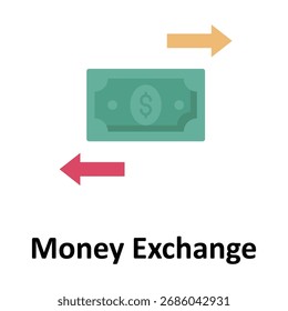 Icono de Vector de cambio de dinero que puede modificarse o editarse fácilmente

