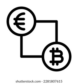 Money Exchange Vector Line Icon Design