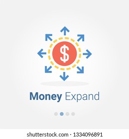 Money expand vector icon