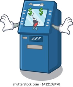Money eye ATM toys on the cartoon cupboard