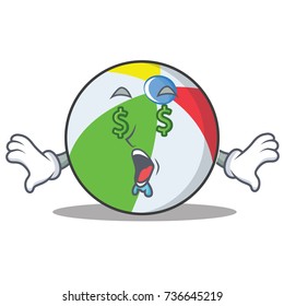 Money eye ball character cartoon style