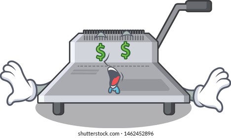 Money eye binding machine a in the character