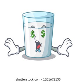 Money eye cartoon sweet milk glass for breakfast Money eye cartoon sweet milk glass for breakfast