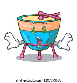 Money eye cartoon timpani isolated on the mascot