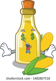 Money eye corn oil in the character shape