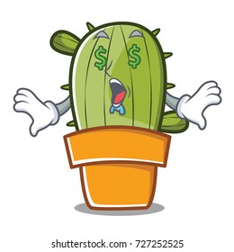 Money eye cute cactus character cartoon