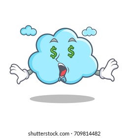 Money eye cute cloud character cartoon