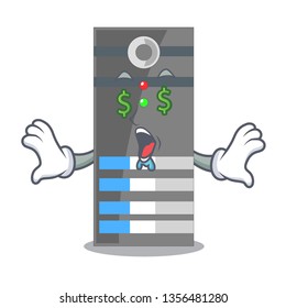 Money eye data server above the cartoon tables