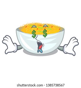 Money eye fried noodles in the mascot shape