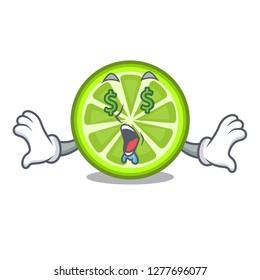 Money eye green lemon slices on mascot plate
